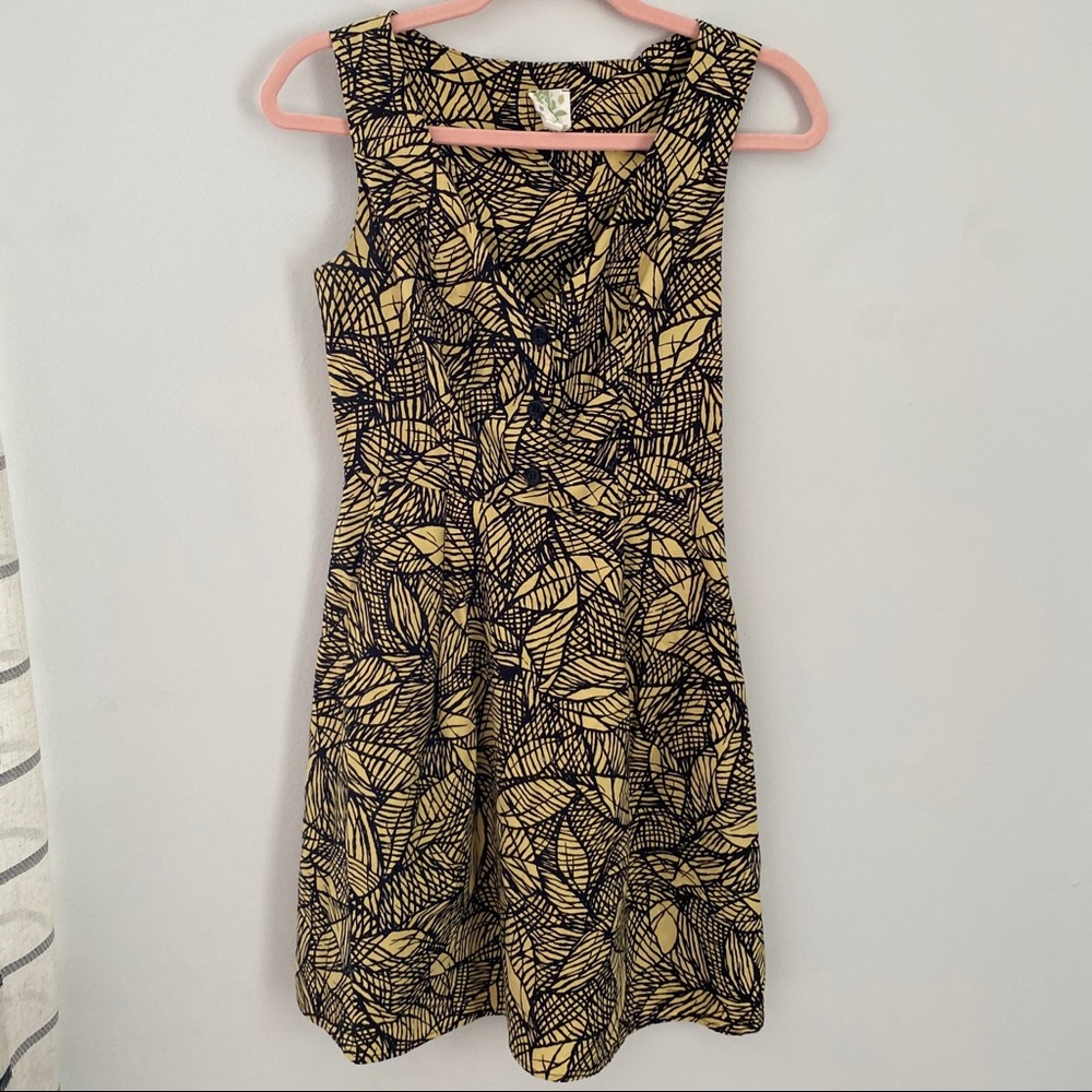 Anthropologie Weston Wear Emerging Leaves Dress